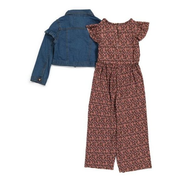 YOUNG HEARTS Little Girls Jumpsuit & Jacket Set Multicolor | 6 - Picture 2 of 3